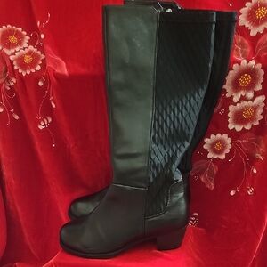 Propet Black Quilted Heeled Boots
